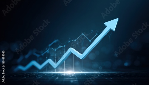 Abstract graphic of an upward trend