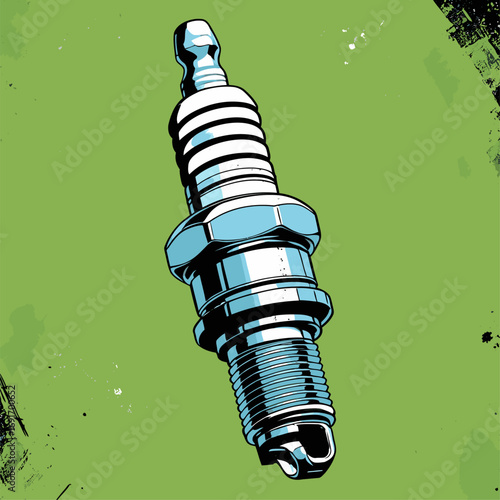 motorbike spark plug vector