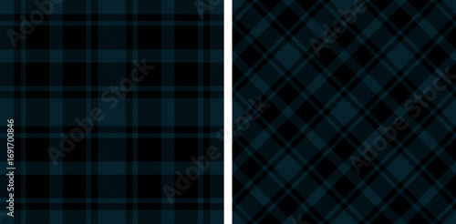 Seamless  turquoise color check pattern. Repeating patern plaid. Checkered design for prints. Repeated tartan fabric. Vector scottish fabriс. Ekose texture. Madras flannel. Checker line. Stripe gingha