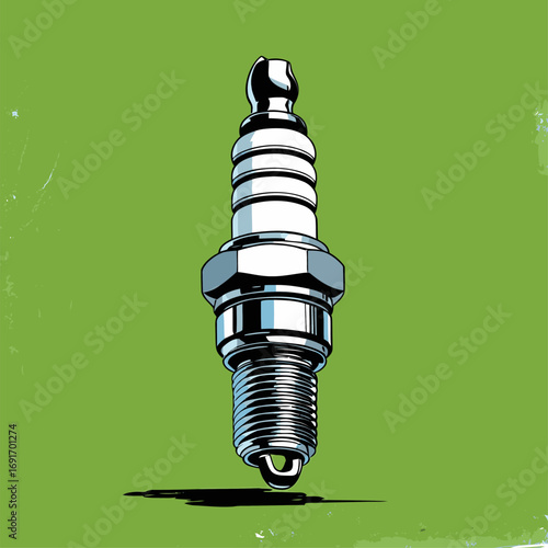motorbike spark plug vector