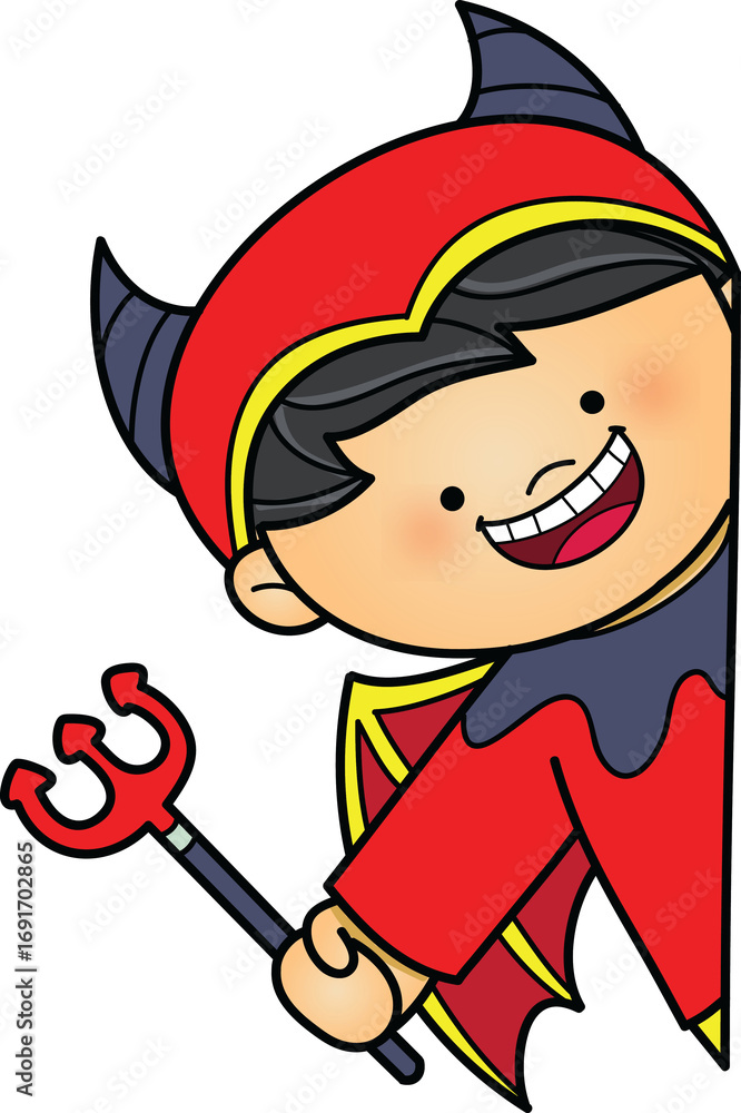Side Peeker Kids in Halloween Costume Side Peeker Kids in Halloween Costume