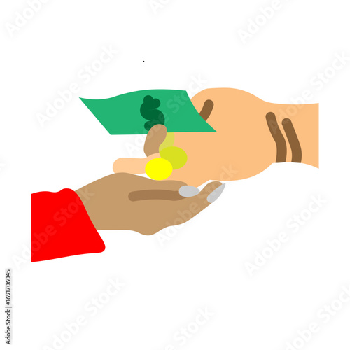 Money Change Vector Flat Icon Design