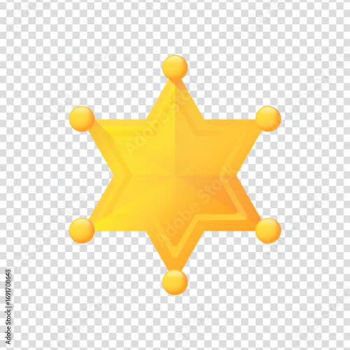 Sheriff Badge Icon for Western Law
