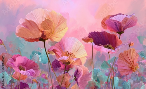 Abstract floral landscape