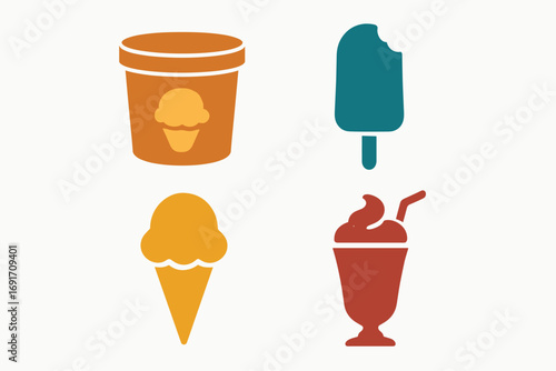 Wallpaper Mural Assortment of delicious frozen desserts and sweet treats. Torontodigital.ca