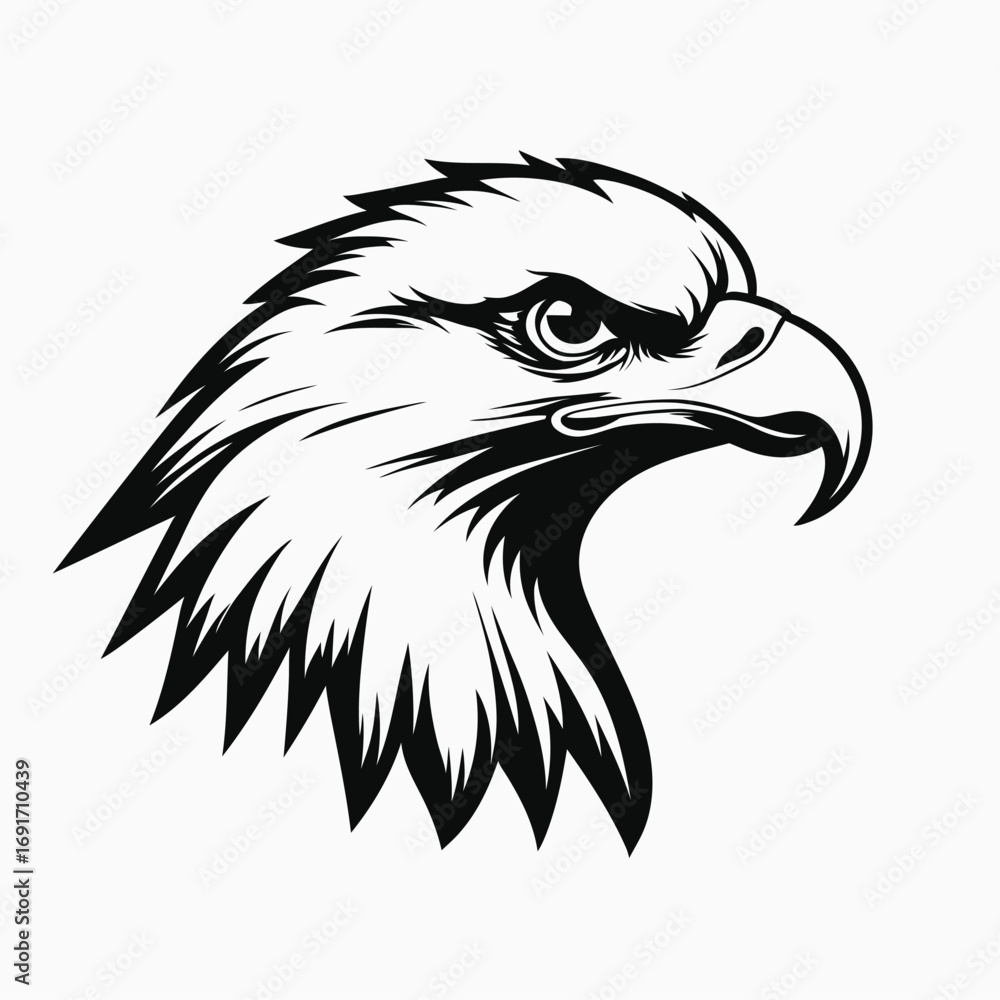 Naklejka premium vector head of an eagle