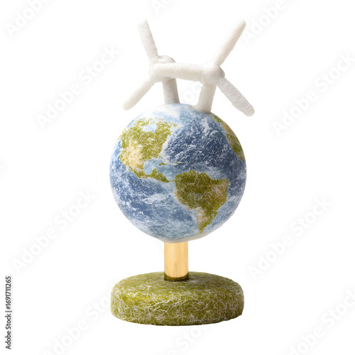 Symbolic representation of renewable energy solutions for a sustainable planet earth