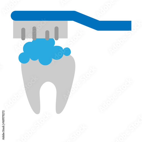 Brushing Vector Flat Icon Design
