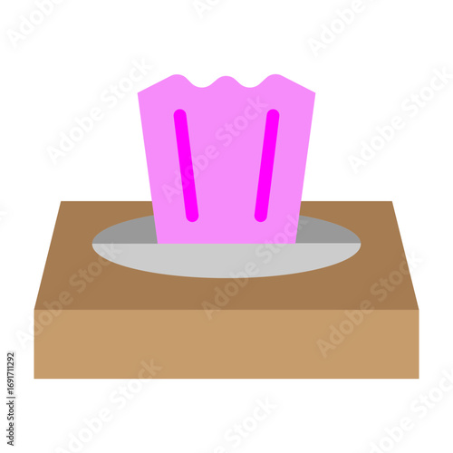Tissue Vector Flat Icon Design