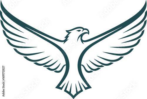 Majestic eagle soaring with wings spread wide, symbolizing freedom, power, and ambition for bold brands and leadership concepts.