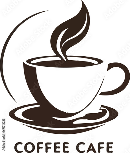Coffee cup made of coffee icons