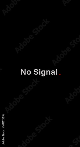 A black screen with the words 'No Signal' in white.