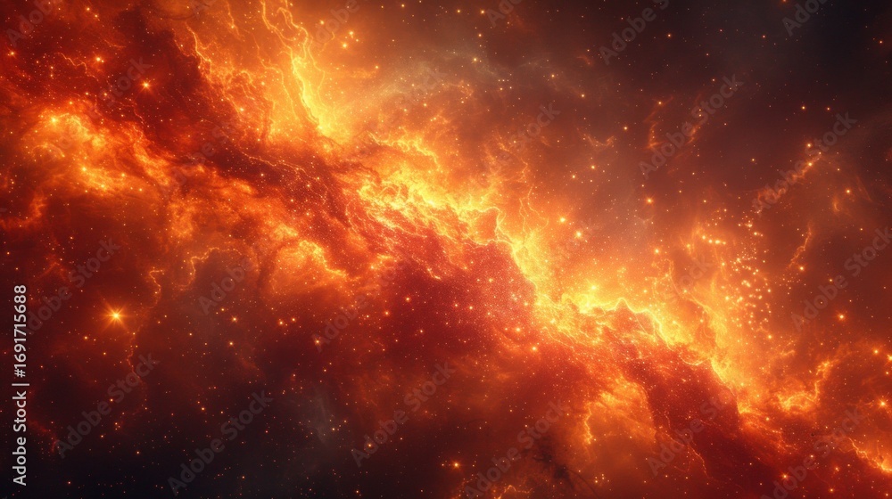 Fototapeta premium Intense Flames and Swirling Smoke Against a Dark Background Captured in High Definition