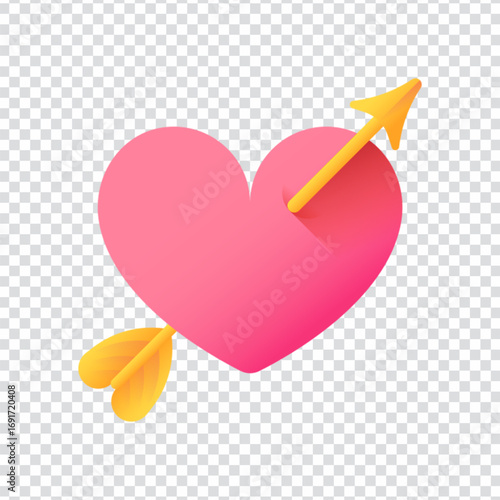 Glowing Heart Symbol for Passionate Designs