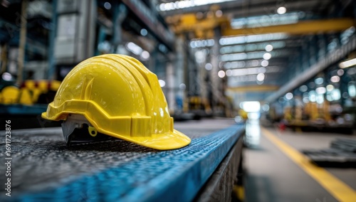Wallpaper Mural Yellow safety helmet in factory Torontodigital.ca