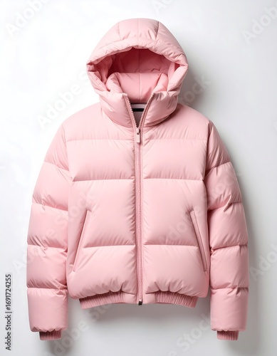Pink puffer jacket