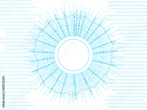 big data visualization binary code and innovation technology abstract background.