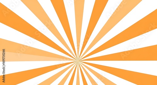 Radiant orange and white sunburst pattern background