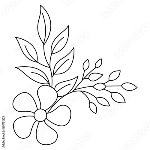 Garden flow structure mandala coloring book page