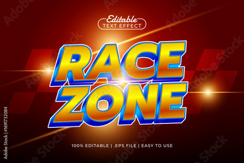 race zone editable text effect