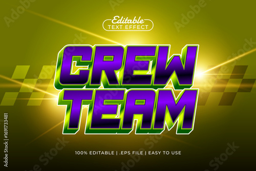crew team editable text effect