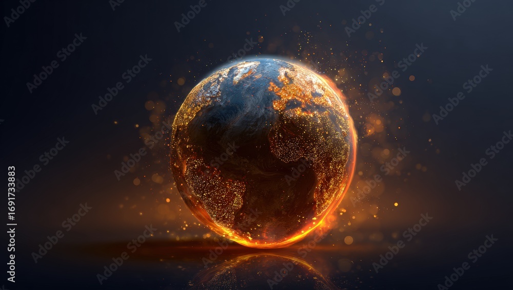 Obraz premium Burning Earth (1)