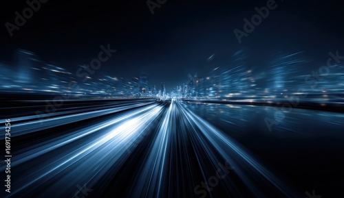 Night cityscape motion blur