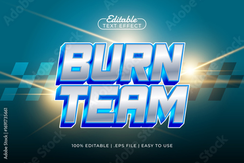 burn team editable text effect