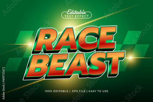 race beast editable text effect