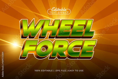 wheel force editable text effect