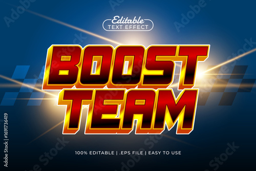 boost team editable text effect
