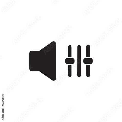 volume control icon. volume control on white background.

