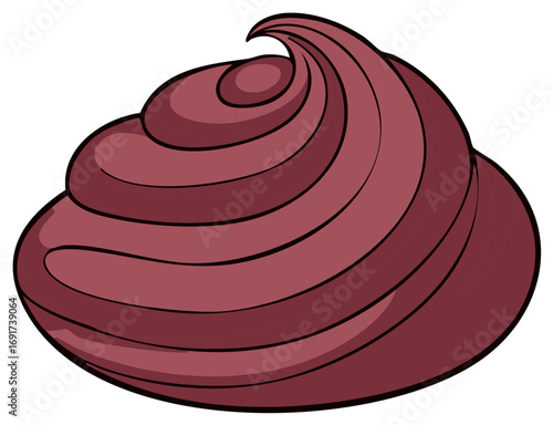 Swirled dessert topping illustration