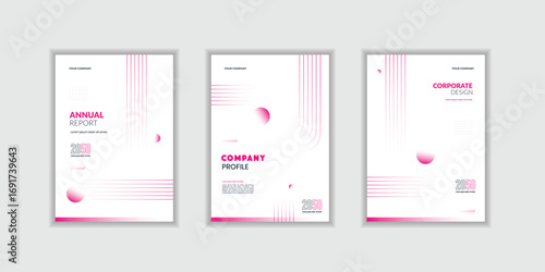 Business Book Cover Design Template collection for annual report, presentation, flyer company