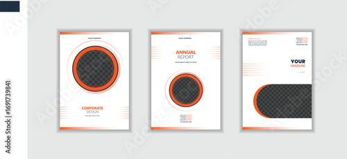 Business Book Cover Design Template collection for annual report, presentation, flyer company