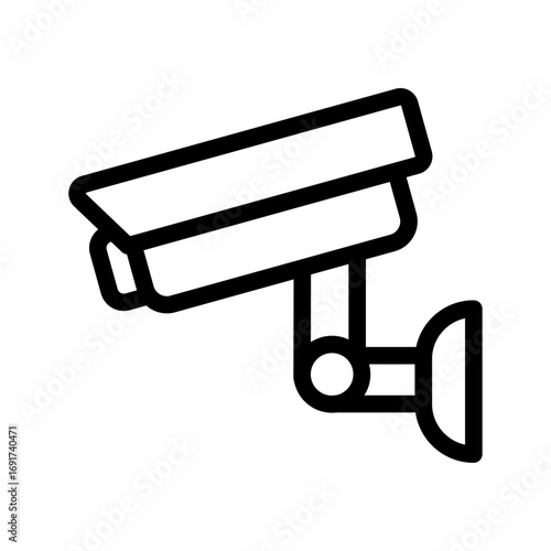 CCTV Camera (angled) Line Icon of Security Systems (Home) Icon Set