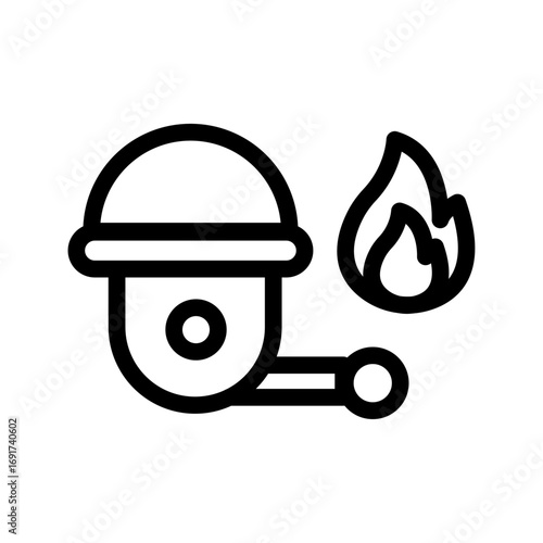 Fire Alarm Bell Line Icon of Fire Safety Icon Set