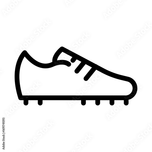 Football Shoes Line Icon of Football (Soccer) Icon Set