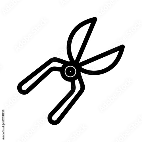 Pruning Shears Line Icon of Gardening Tools Icon Set