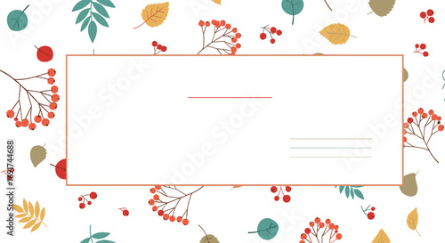 Delightful autumn foliage background for a charming seasonal invitation or warm heartfelt greeting