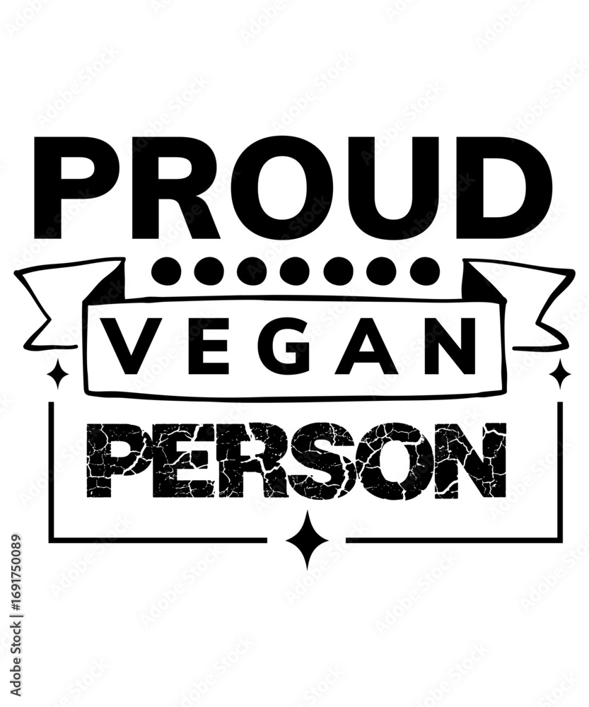 Obraz premium PROUD VEGAN PERSON svg