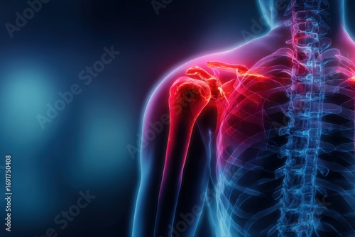 Wallpaper Mural 3D anatomical illustration of a painful shoulder (1) Torontodigital.ca