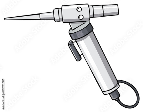 Cartoon Caulk Gun Tool Equipment Appliance Instrument Device Application Construction Fixing and Sealing