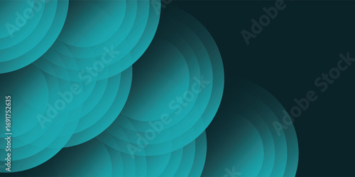 Dark blue abstract background with glowing curve Shiny blue gradient geometric element simple art