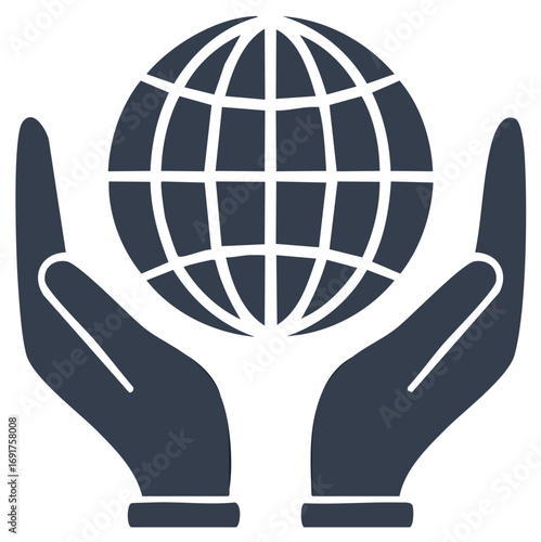 Protective Hands Holding a Globe Depicting Global Care and Environmentalism