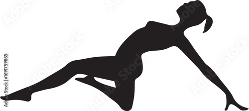 Gymnastic Poses Silhouette Set – Acrobatics, Athlete Dance, Fitness Vector Icons