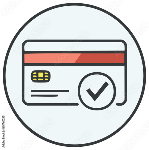 Credit Card Approved Transaction Verified Payment Icon