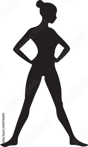 Gymnastic Poses Silhouette Set – Acrobatics, Athlete Dance, Fitness Vector Icons