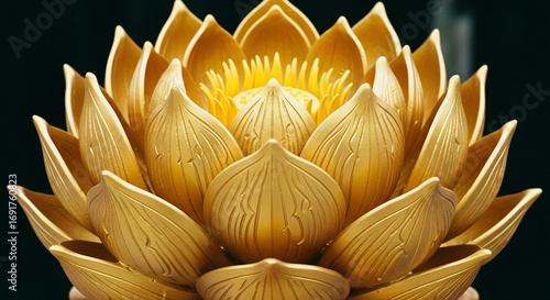 Radiant Golden Lotus Blossom