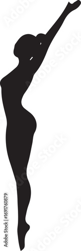 Gymnastic Poses Silhouette Set – Acrobatics, Athlete Dance, Fitness Vector Icons